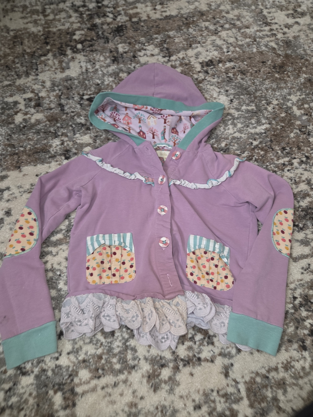 Matilda Jane Girls Size 6 Hooded Cardigan Jacket